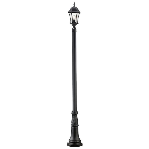 Z-Lite Wakefield Outdoor Post Light, Black & Clear Beveled 522PHM-518P-BK - main